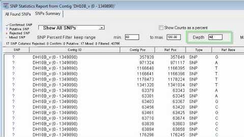 DNASTAR - SNP Filters