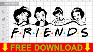 Download Princesses Svg Free Belle Svg Jasmine Svg Cinderella Svg Snow White Svg Disney Svg Free Friends Svg Best Friends Tshirt Png Dxf 0106 Freesvgplanet PSD Mockup Templates