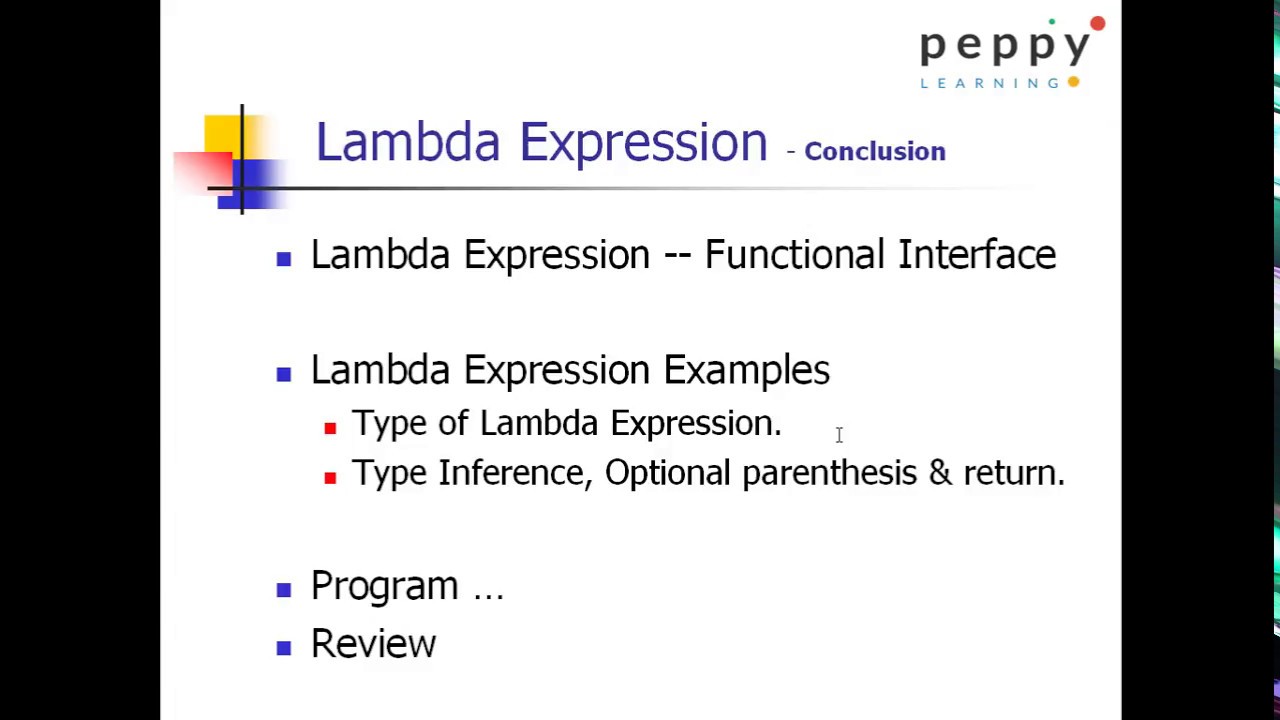 Lambda Expressions - Conclusion - YouTube