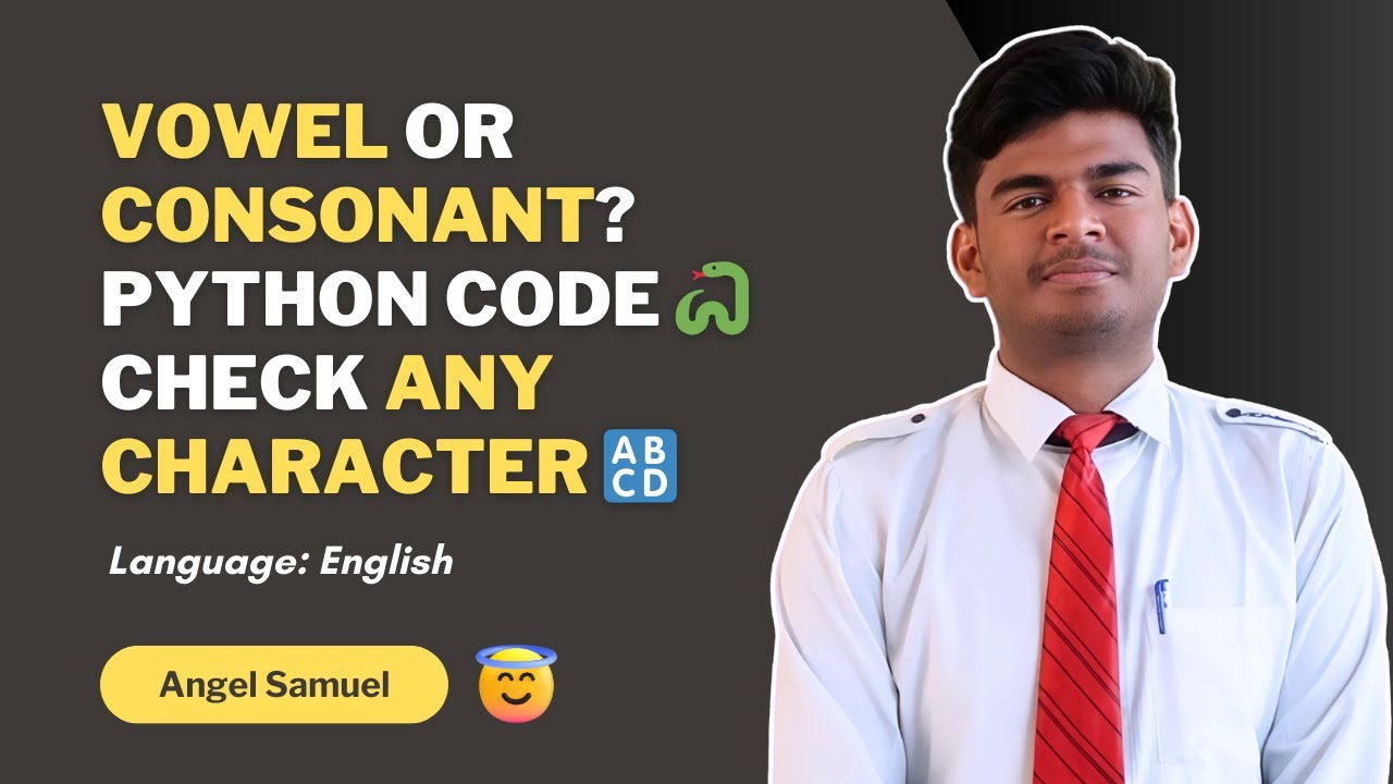 Python Program to Check if a Character is a Vowel or Consonant ...