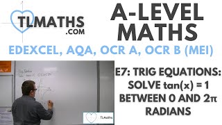 A-Level Maths: E7-04 Trig Equations: Solve cos(x) = 1/2 between 0 and 2π radians