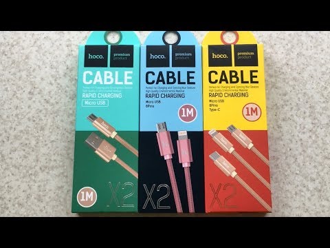Обзор кабелей линейки HOCO X2. Качество за не дорого. Micro USB Type-C Lightning 2 в 1 и 3 в 1.