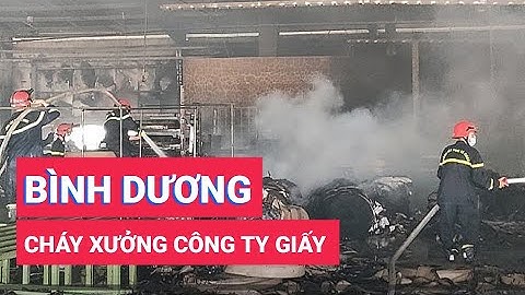 Bình Dương: Lửa thiêu rụi hơn ngàn mét vuông nhà xưởng công ty giấy
