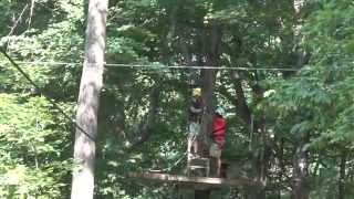 Zip lining through Southern Illinois