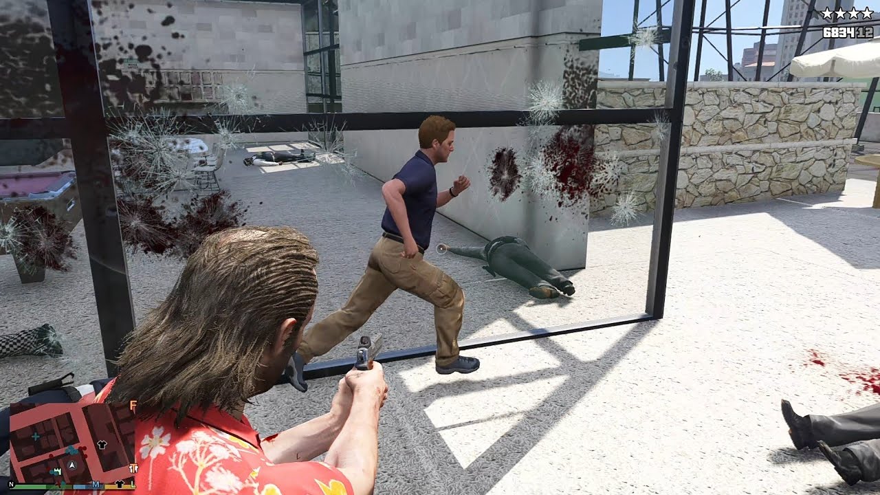 GTA 5 - Trevor Assassinate Steve Haines & FIB Shootout + Five Star ...
