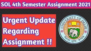 SOL 4th Semester Assignment Urgent Update 2021