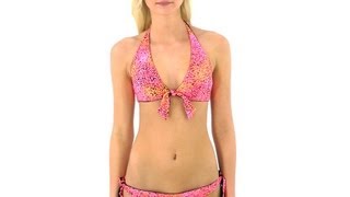 Coco Rave Neon In The Wild Reversible Halter Top Swimoutlet