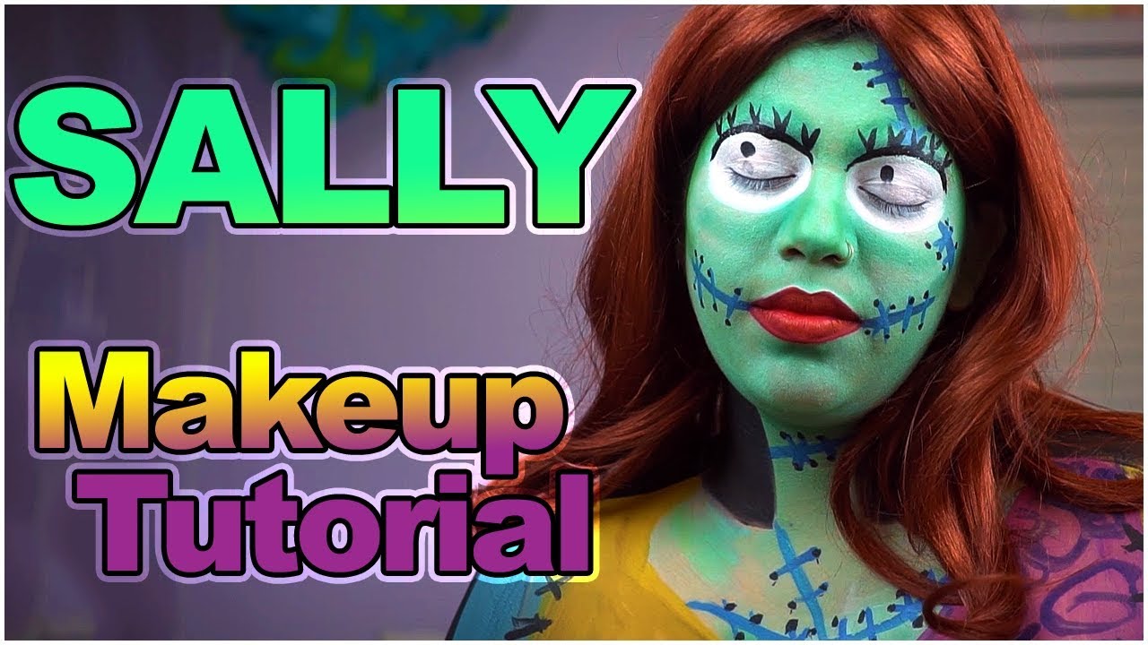 Sally Halloween Makeup Tutorial - 19/31 Days of Halloween Looks - YouTube