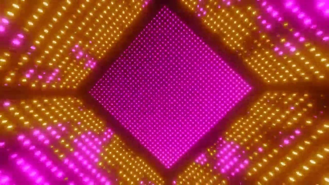 2 Hours 4K Geometric Neon Particle Square — Infinite Loop  I Screensaver for Meditation