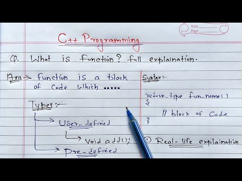 ვიდეო: რა არის ფუნქციების ტიპები C++-ში?