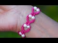 Valentine&#39;s day Gift  | 10 mins Easy &amp; quick DIY Bracelet || Macrame Bracelet