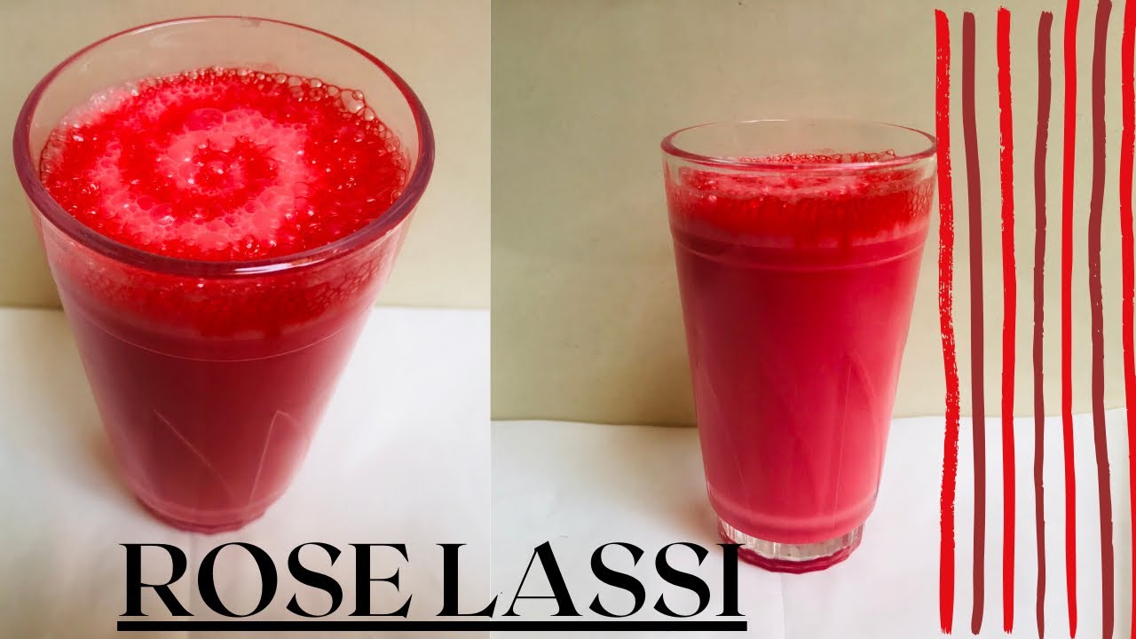 Rose lassi 🥛|| Punjabi lassi recipe || sweet yogurt drink || easy yogurt recipe