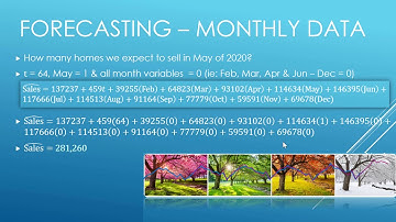 Generating Forecasts on Monthly seasonal Data after doing a multiple regression