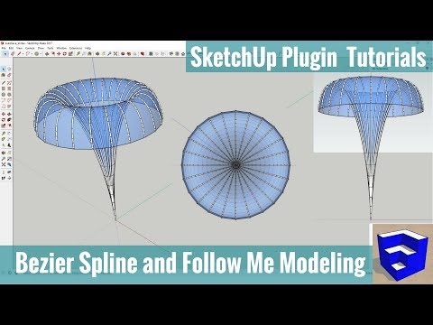 Using Bezier Spline and Follow Me to Create a Skin and Frame in SketchUp (Extension Tutorial)