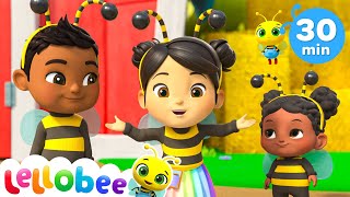 The Bumble Bee Song |🌻Lellobee City Farm - Kids Playhouse Song Mix by Preschool Playhouse 4,910 views 9 days ago 31 minutes