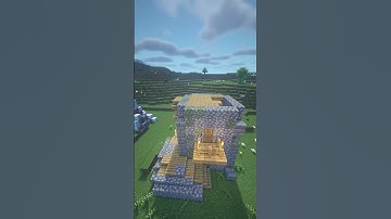 How to Build this Cobbled Oaken PILLAGER OUTPOST!! 😯| Minecraft 1.19 Build | #shorts #trending