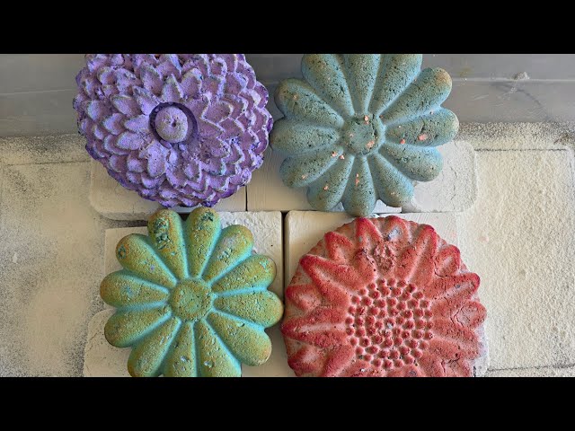 Flowers Over Fresh Gym Chalk | ASMR | Regular and Unpolished Blocks | Bonus Crush | Satisfying