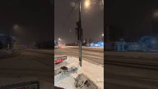 Walking through Moscow’s night snow ❄️🚶‍♂️ #shorts #snowwalk #russia #viral