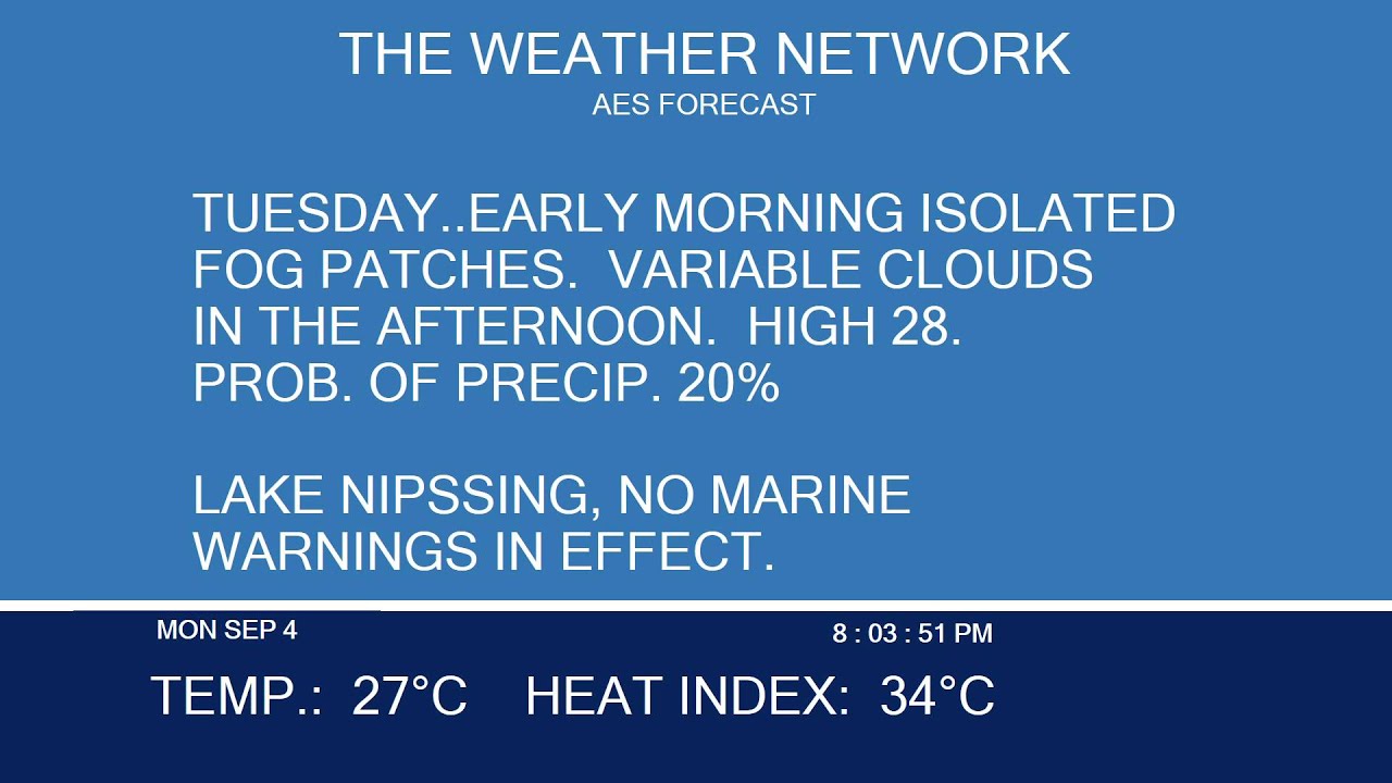 The Weather Network North Bay STAR 3000 EMULATION YouTube the-weather-network-north-bay-star-3000-emulation-youtube