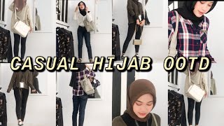 CASUAL HIJAB OOTD INDONESIA : Baju simple untuk ke kampus LOOKBOOK 📚📏✨