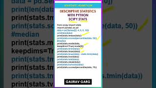 Complete 💪 Descriptive Statistics in Python 🐍Scipy Stats