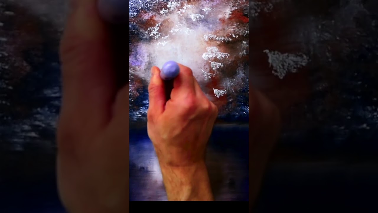 Flying into the Sunlight | Quick Acrylic Landscape Painting | Oval Brush Art
