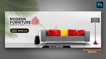 Facebook Ads Banner || Modern furniture Post Design in Photoshop