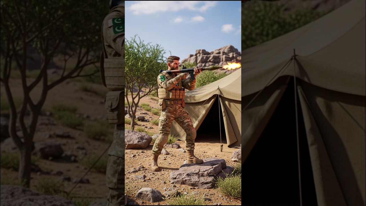 A Pakistani soldier saves his son and wife from terrorist. 😱😱