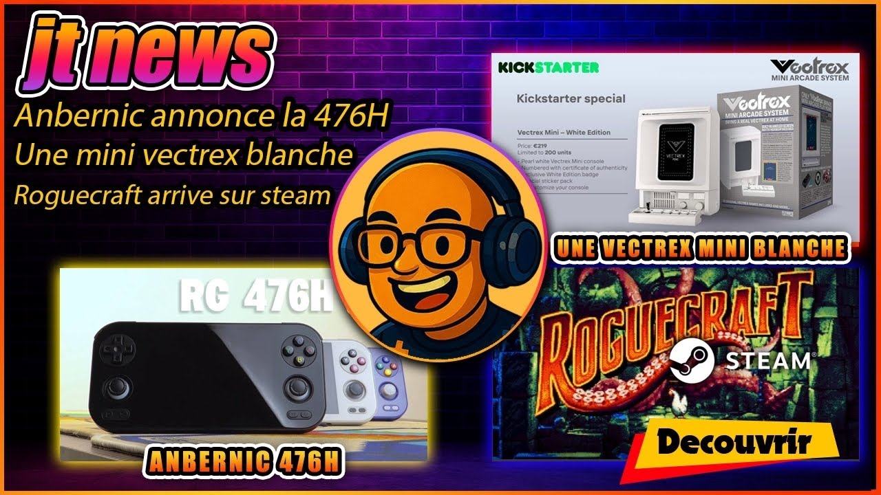 🚀 Actu Retro : Vectrex Mini Collector, Anbernic 476H & Roguecraft sur Steam
