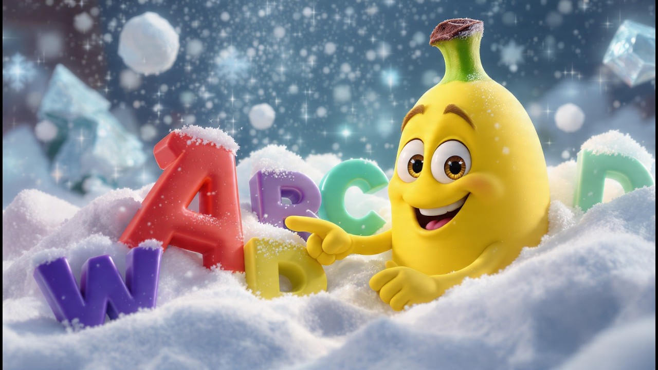 ABC Song for Kids 🍌❄️🔤 Snow Alphabet Adventure