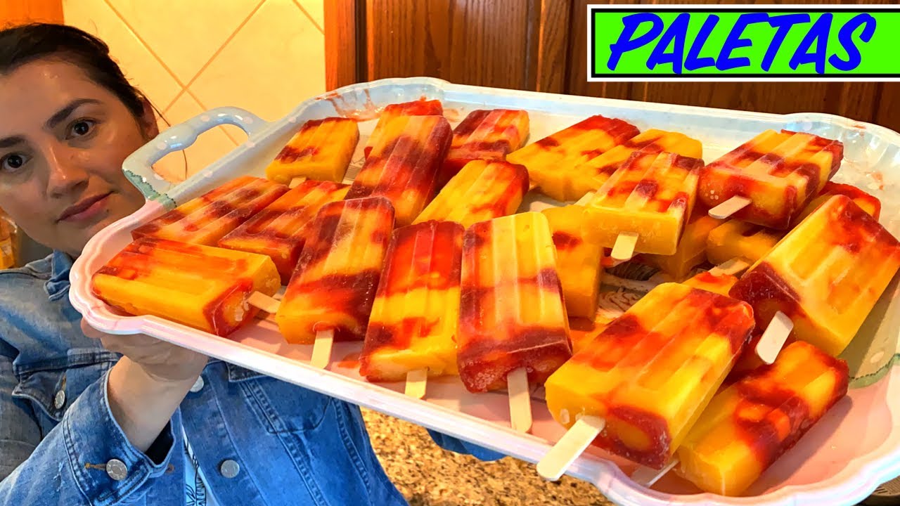 Paletas de mango con chamoy