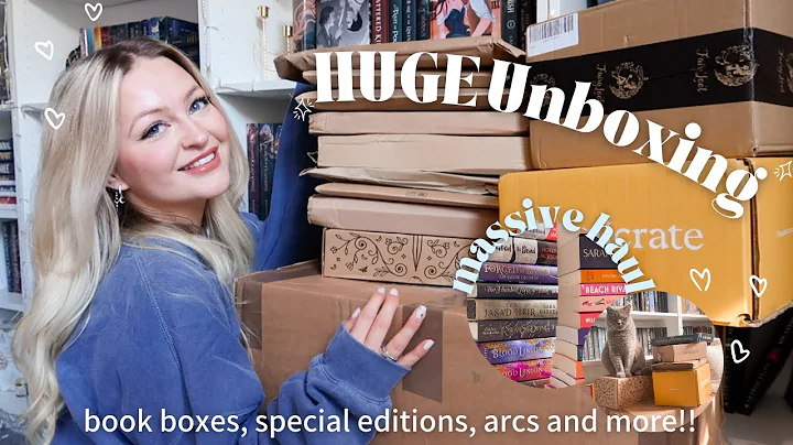HUGE book unboxing haul!!🌛fairyloot, waterstones, amazon, special editions, bookish merch & more!
