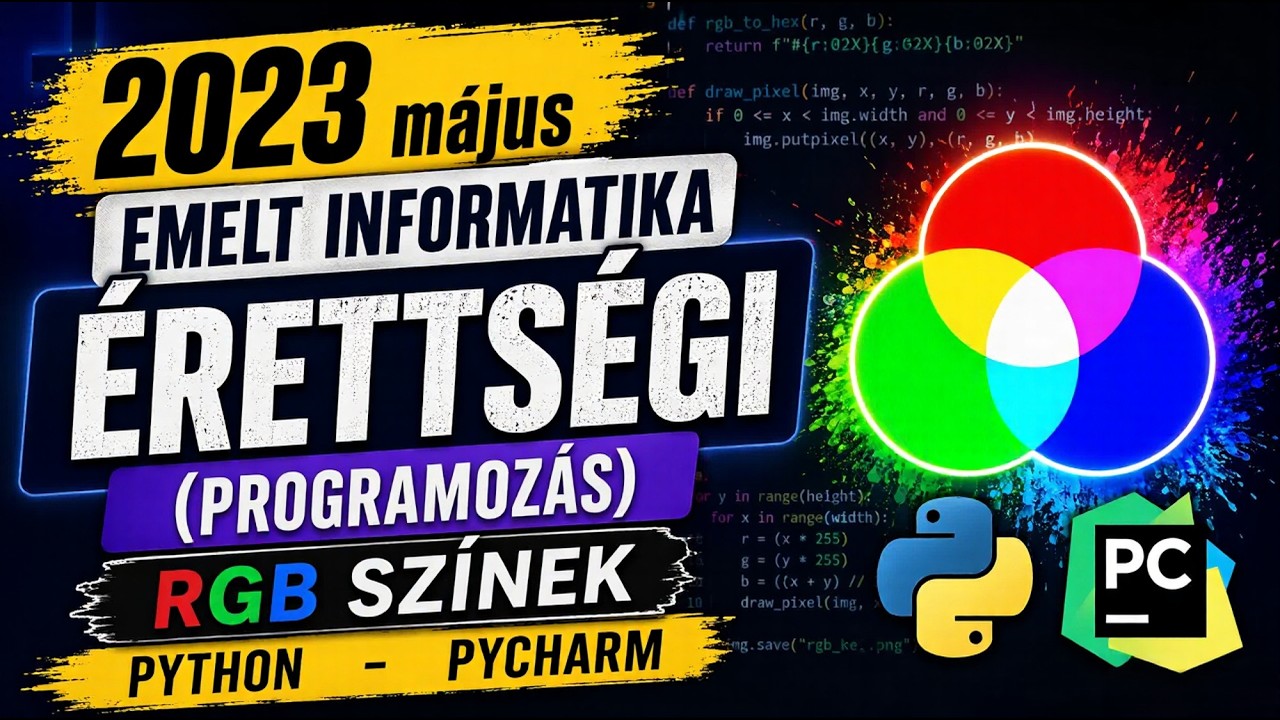 2023 május Emelt informatika érettségi (Programozás) RGB színek ...