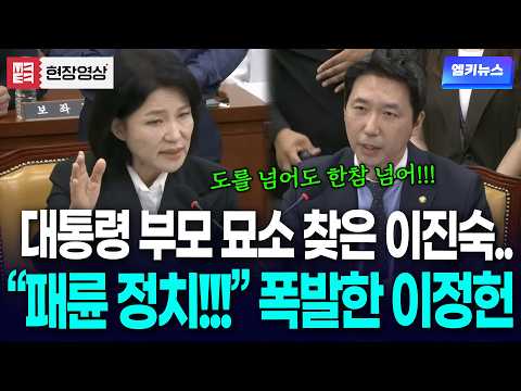 Lee Jeong-heon Explodes Over Lee Jin-sook's Visit to Lee Jae-myung's Parents' Grave: "Immoral Pol...