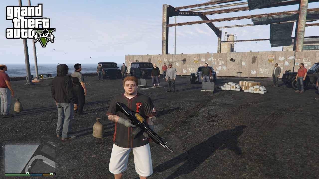 GTA 5 | Jimmy De Santa Harbour Deal Shootout + Five Star Escape | No ...