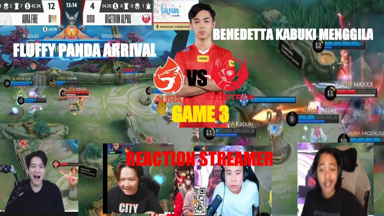 REACTION STREAMER! KABUKI MENGGILA! AURA VS BTR MPL SEASON 10 MATCH 3!