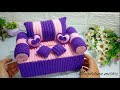 Crochet Tissue Box Cover Patern Sofa ~ Sarung Kotak Tisu Bentuk Sofa