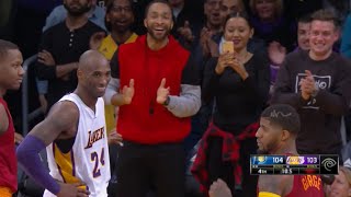 Kobe hits clutch 3 and can't stop laughing at Paul George (after retirement announcement) screenshot 4