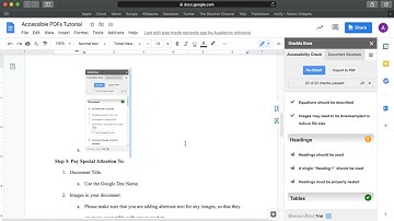 Accessible PDFs Tutorial Using Google Docs