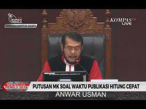 Hasil Sidang MK: Hitung Cepat Diumumkan 2 Jam Usai Pemungutan Suara