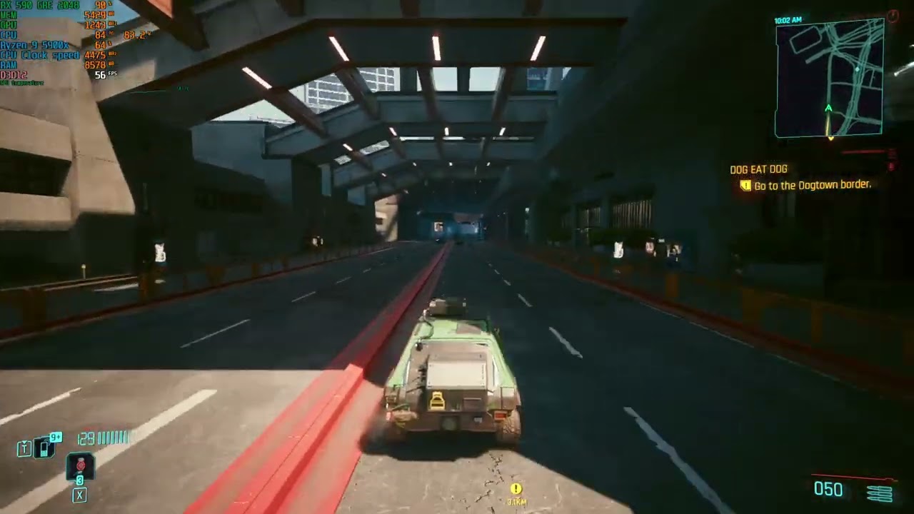 Playing cyberpunk 2077 in just 4 core of 5900x - low settings