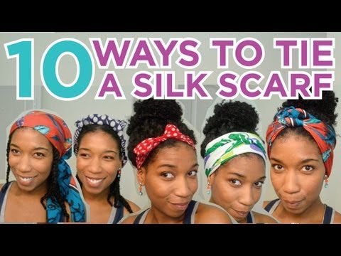 10 Ways To Tie A Silk Head Scarf Youtube