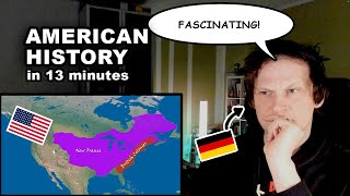 GERMAN reacts to 423 Years of AMERICAN HISTORY in 13 Minutes