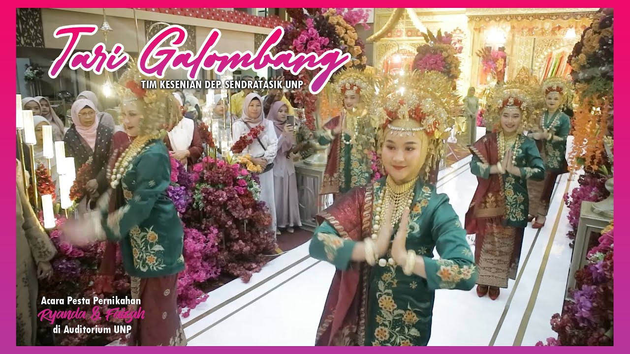 TARI GALOMBANG [ tim kesenian Sendratasik UNP ] pesta perniakahan Ryanda & Faizah