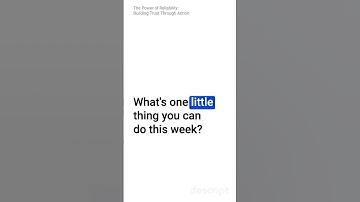 The Power of Reliability  Building Trust Through Action