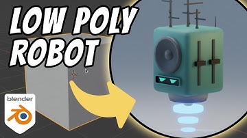 Model a 3D Low Poly Robot Character for Games - Blender Behind the scenes (BTS)