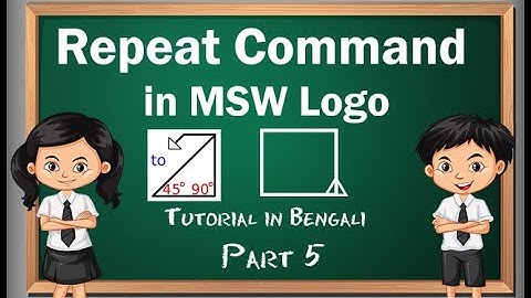 Repeat Command in MSW LOGO Part 5 |  Square in repeat command