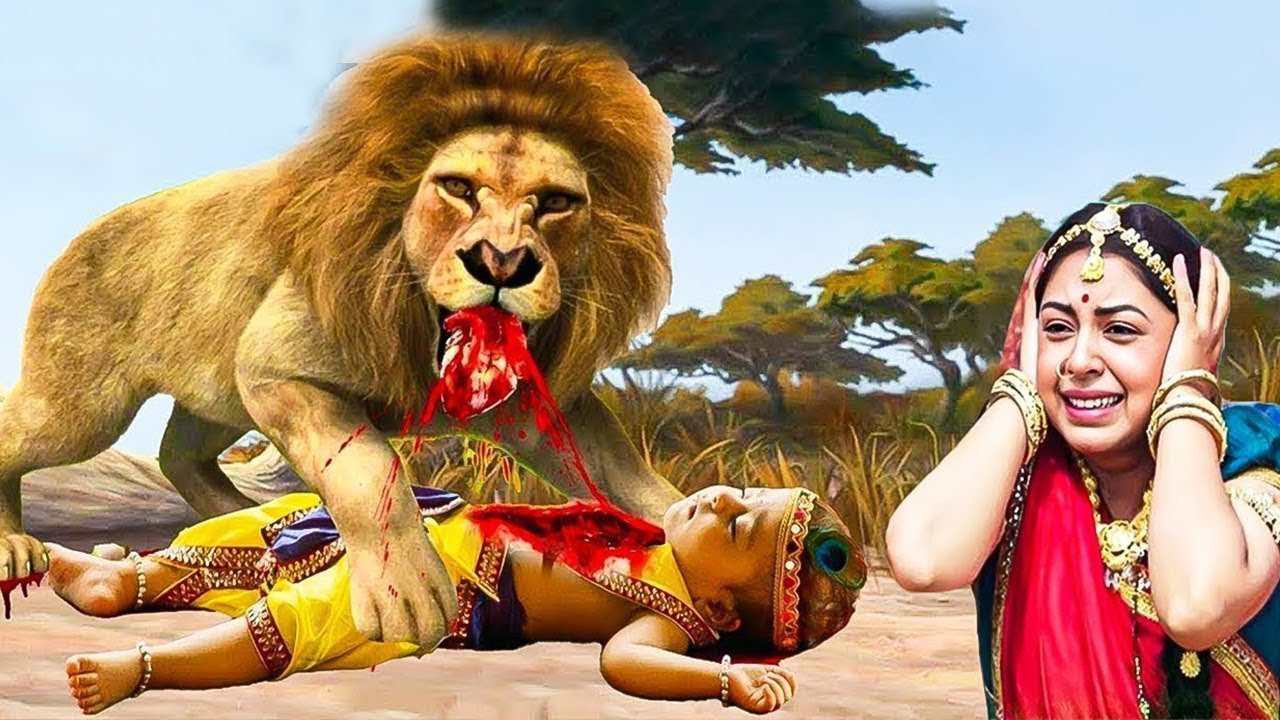 शेर ने किया बालकृष्ण जी पर जान लेवा हमला || Krishna Bhakti Serial || #krishna #bhakti