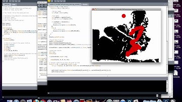 Steering Force Particles - Red , with OpenCV image