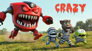 GIANT ROBOT CHASES Crazy Frog, Talking Tom & Om Nom! 😱🏃 screenshot 5